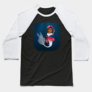 Lovely Latina Mermaid Baseball T-Shirt